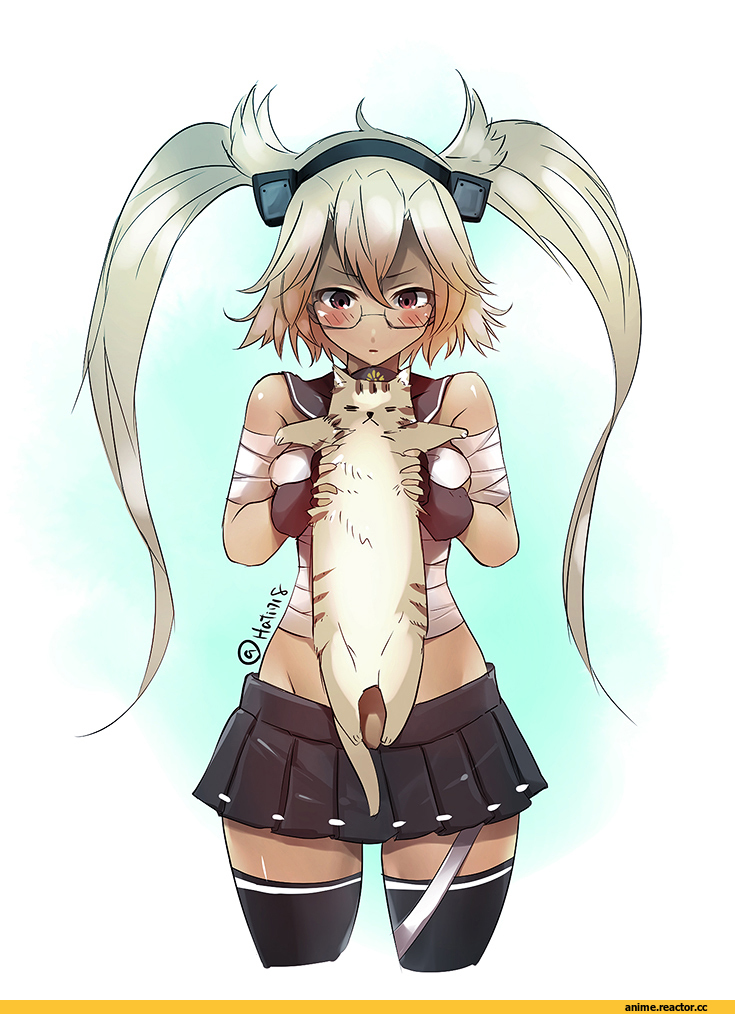 hachimitsu (hati718), Musashi (Kantai Collection), Kantai Collection, Megane, Anime