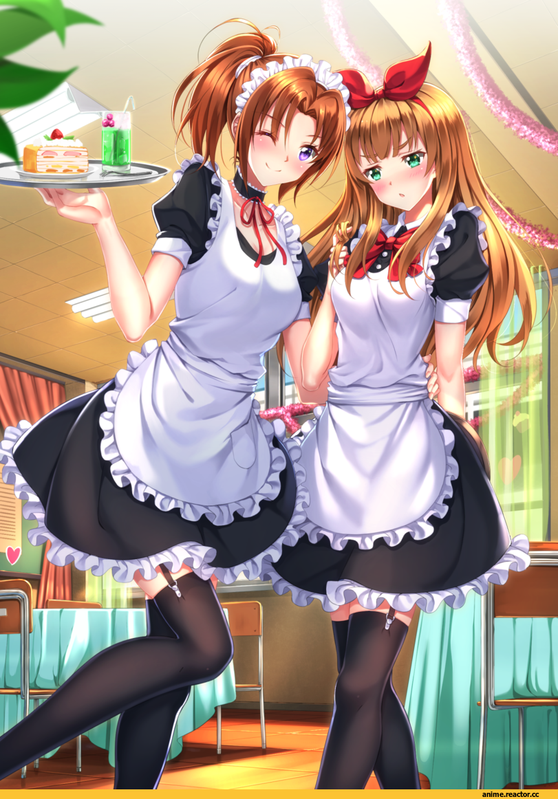 Nakagawa Natsuki, yoshikawa yuuko, Hibike! Euphonium, Swordsouls, Anime Art, Maid, Anime