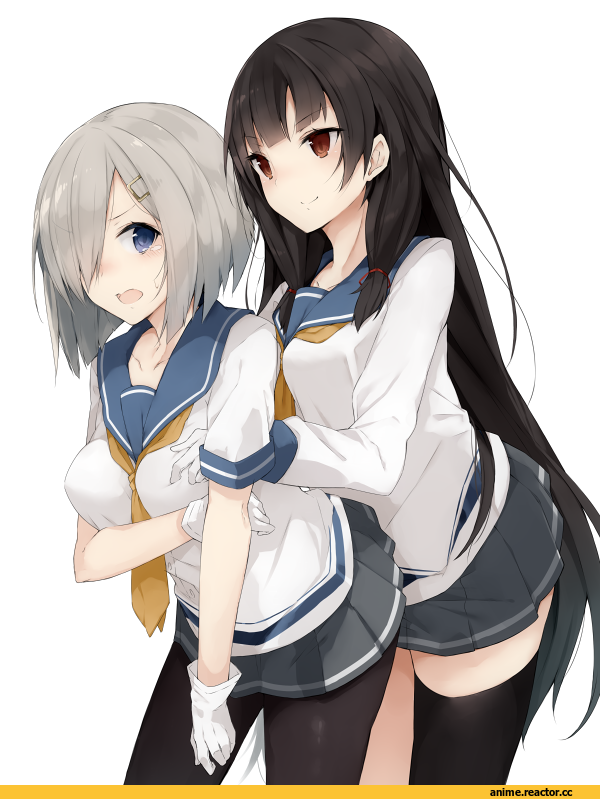 Hamakaze (Kantai Collection), Kantai Collection, Isokaze (Kantai Collection), Аниме арт, akiha (attract), Anime