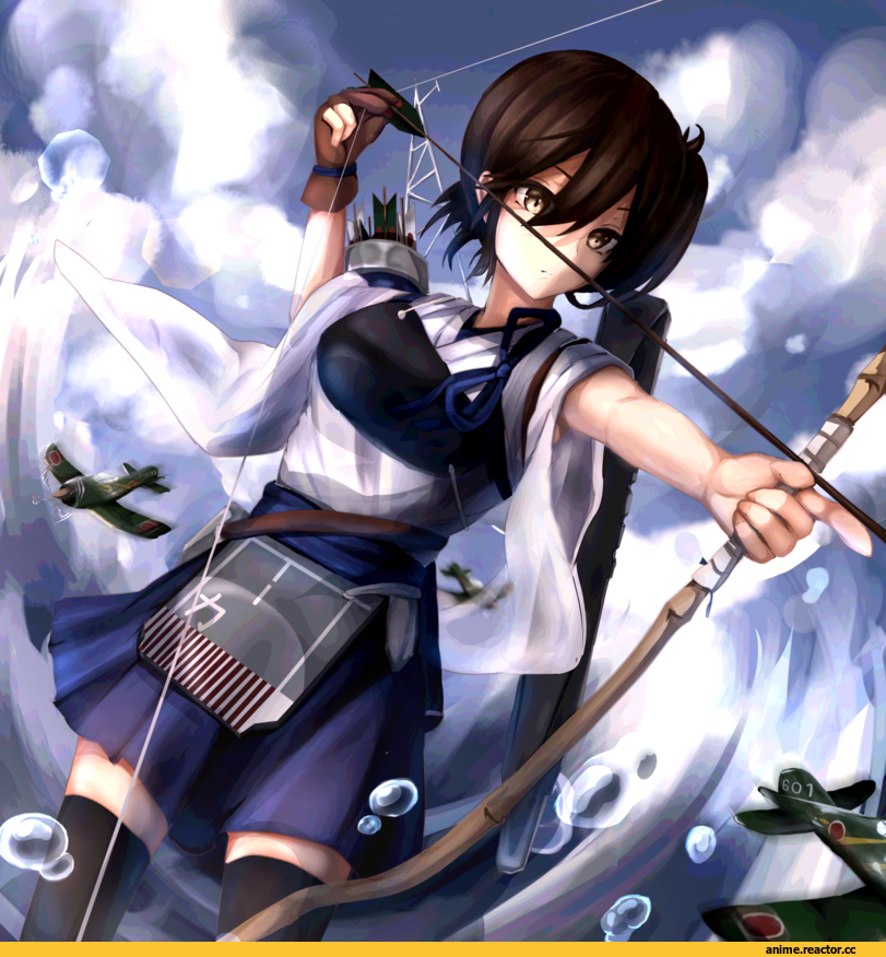 Kaga (Kantai Collection), Kantai Collection, Anime Art, chikawa shibainu, Anime