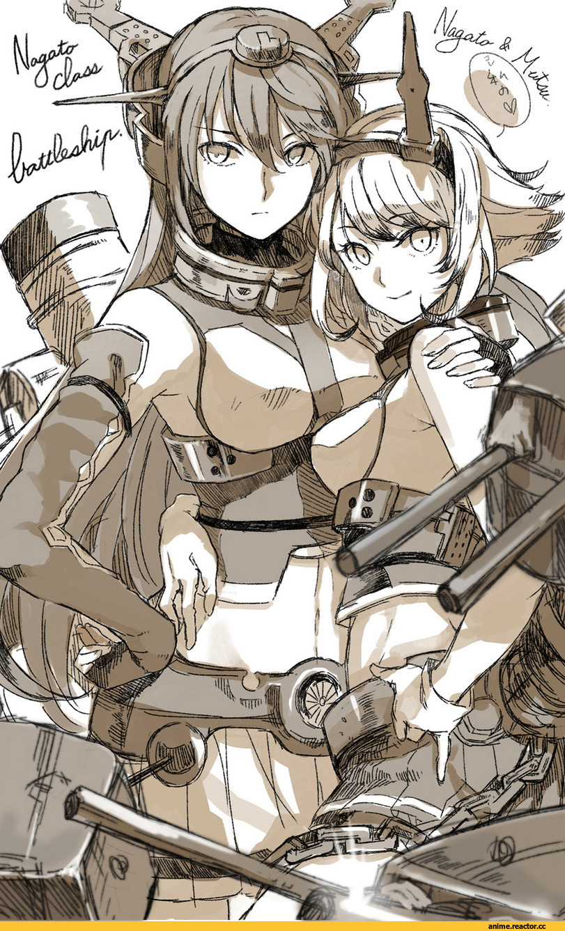 cosmic (crownclowncosmic), Mutsu (Kantai Collection), Kantai Collection, Nagato (Kantai Collection), Anime Art, Anime