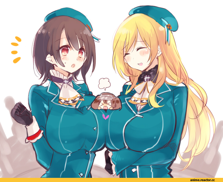 Atago (Kantai Collection), Kantai Collection, Takao (Kantai Collection), ryuujou (kantai collection), chibi, Anime