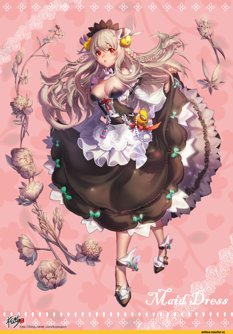 AO, Anime Art, kyjsogom, Maid, Anime