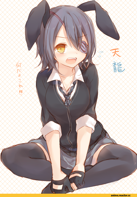 Tenryuu, Kantai Collection, Kasu (Return), Anime Art, Usagimimi, Animal Ears, Anime
