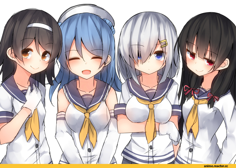 Tanikaze (Kantai Collection), Kantai Collection, Hamakaze (Kantai Collection), Isokaze (Kantai Collection), Urakaze, Anime Art, mizushina minato, Anime