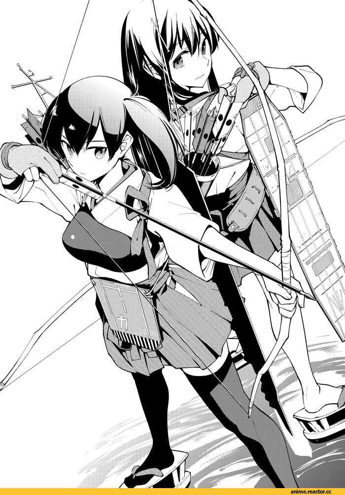 nakatani, Anime Art, tenryuu (kantai collection), Kantai Collection, tatsuta (kantai collection), Kaga (Kantai Collection), Akagi, Monochrome (Anime), Anime