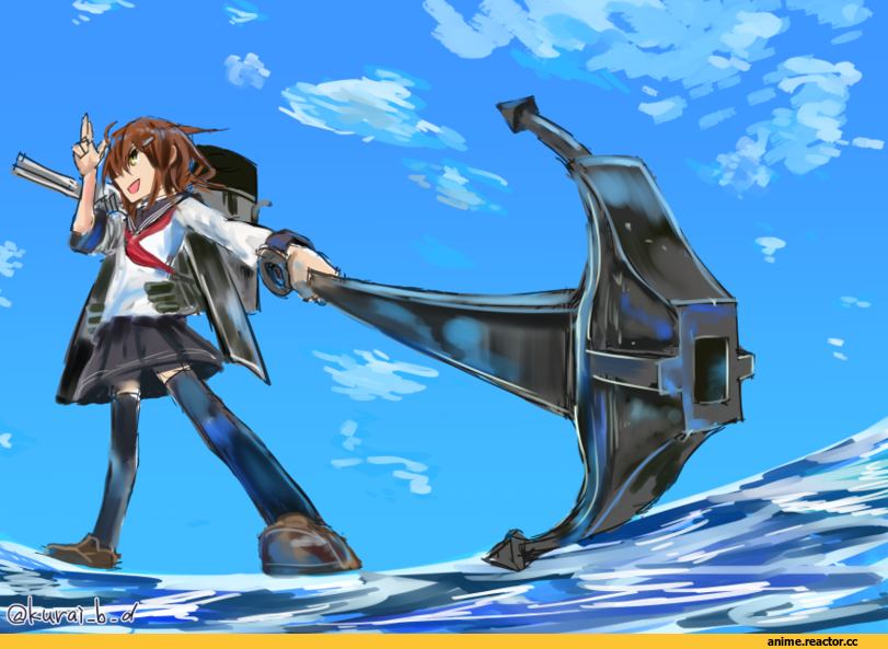 Ikazuchi, Kantai Collection, kuranoko emaki, anime loli, Anime