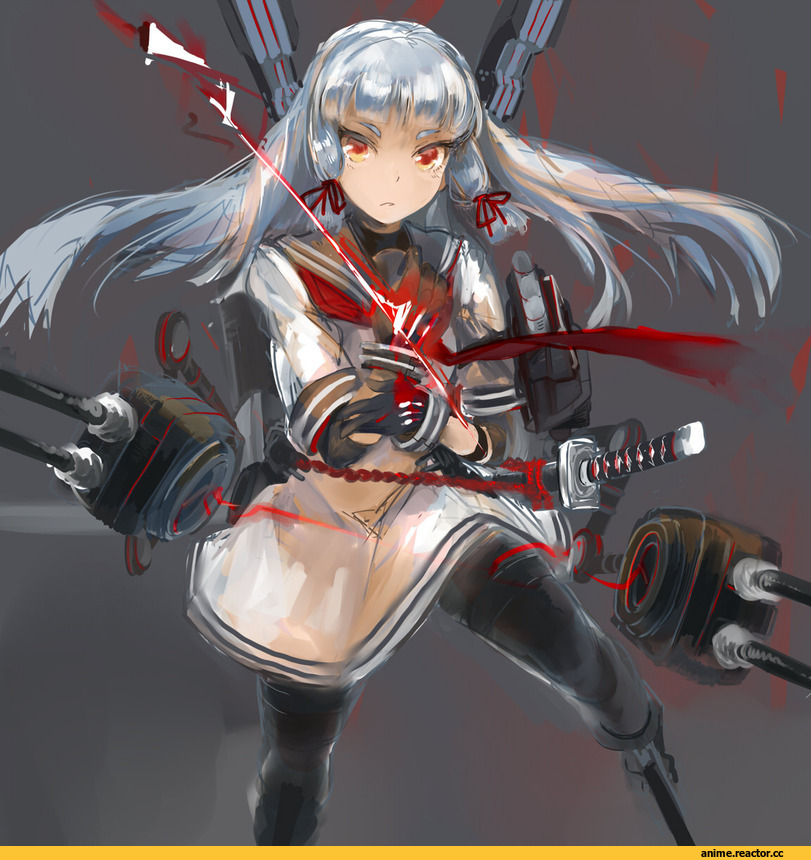 cus-tom, Anime Art, Murakumo (Kantai Collection), Kantai Collection, Anime