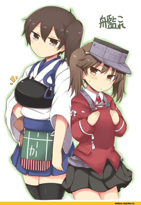 rock heart, Anime Art, Kaga (Kantai Collection), Kantai Collection, ryuujou (kantai collection), Anime