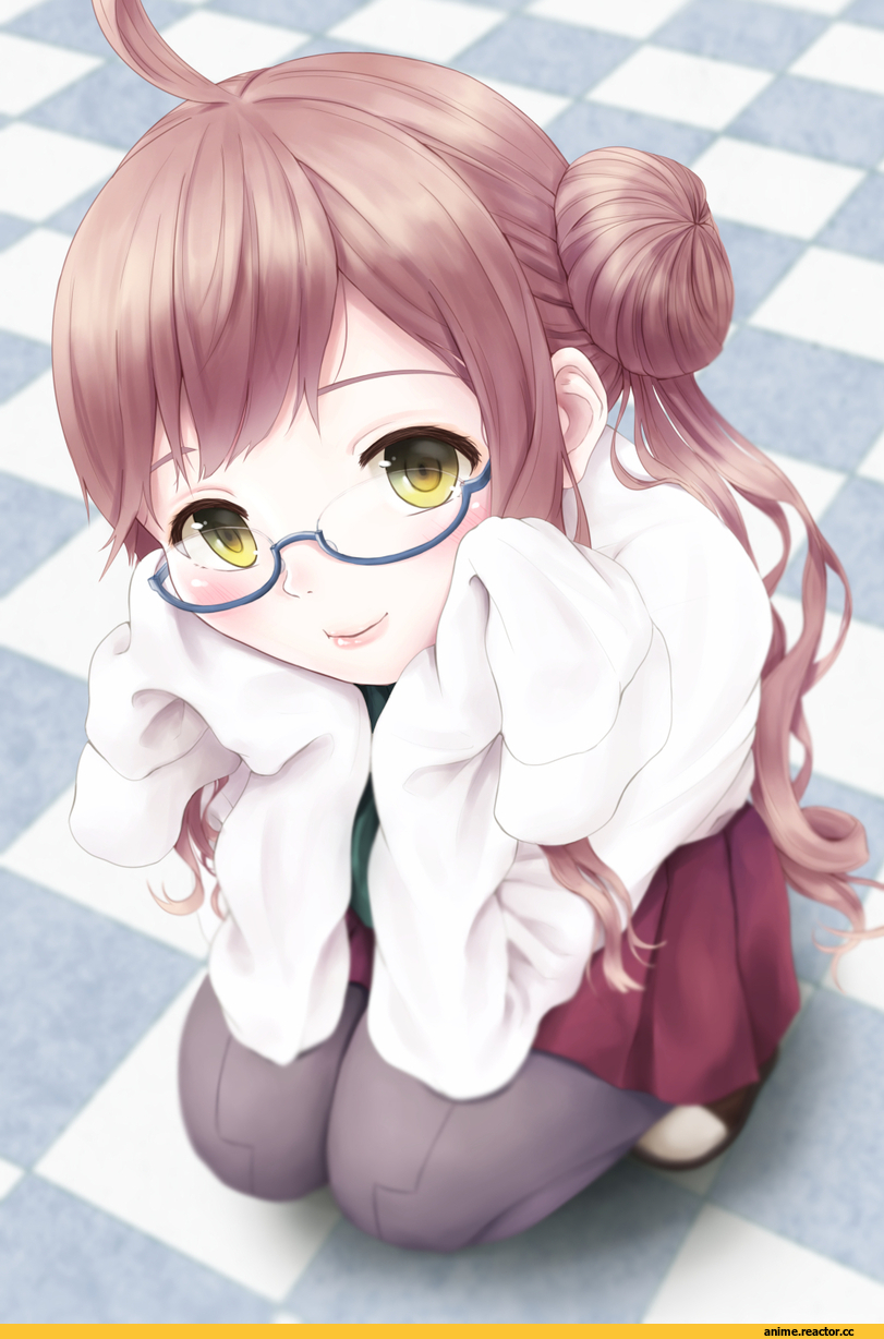 Makigumo, Kantai Collection, Megane, Anime Art, papi (papiron100), Anime