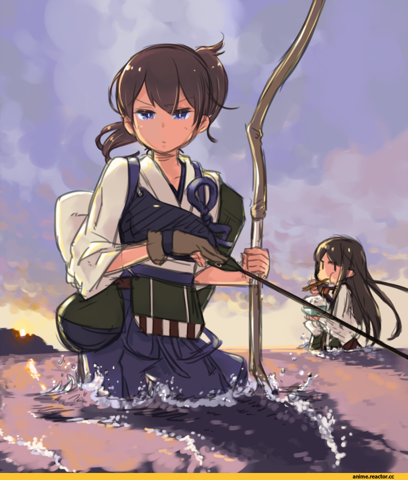 ka-no, Anime Art, Kaga (Kantai Collection), Kantai Collection, Akagi (Kantai Collection), Anime
