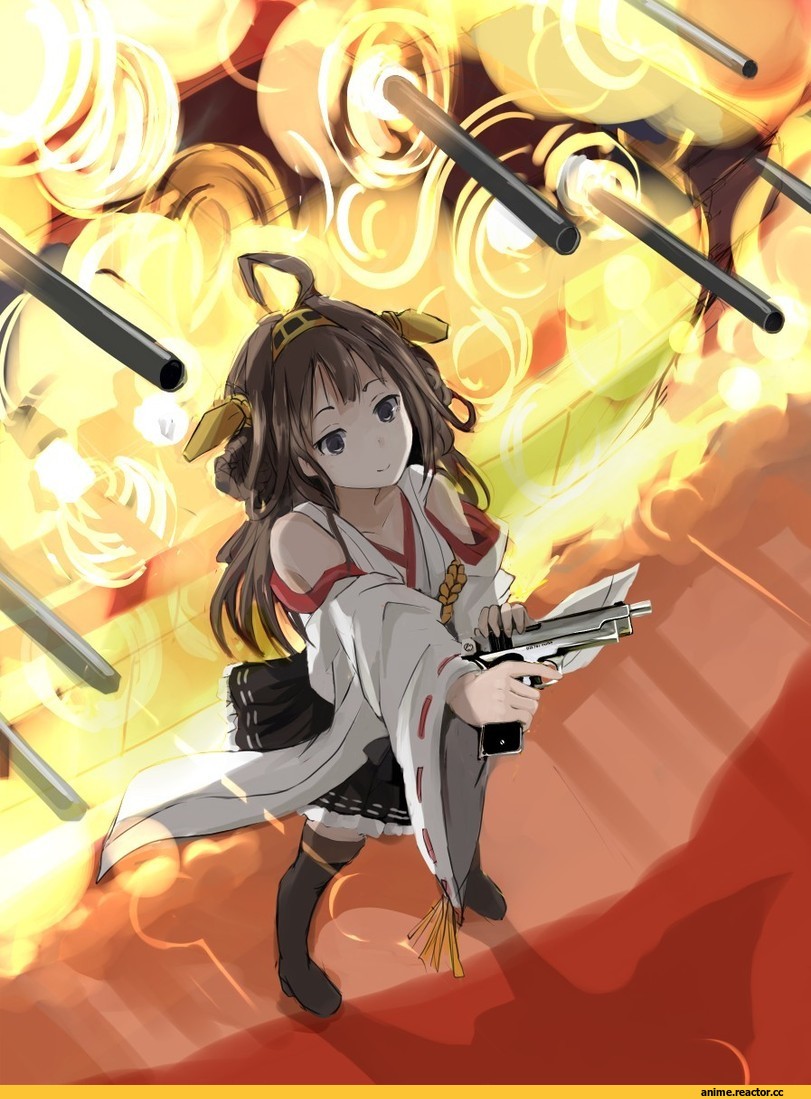 Kongou (Kantai Collection), Kantai Collection, Аниме арт, doraragi, Anime