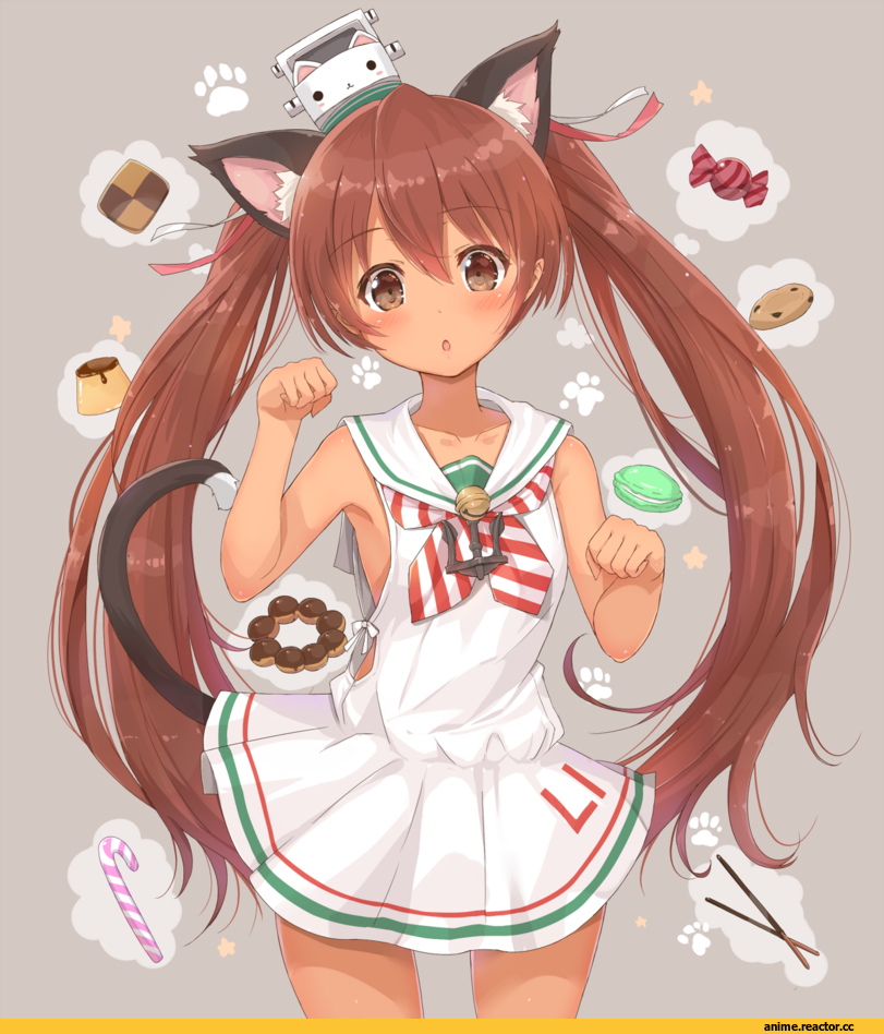 kagerou (shadowmage), Libeccio (Kantai Collection), Kantai Collection, nekomimi, Animal Ears, Anime