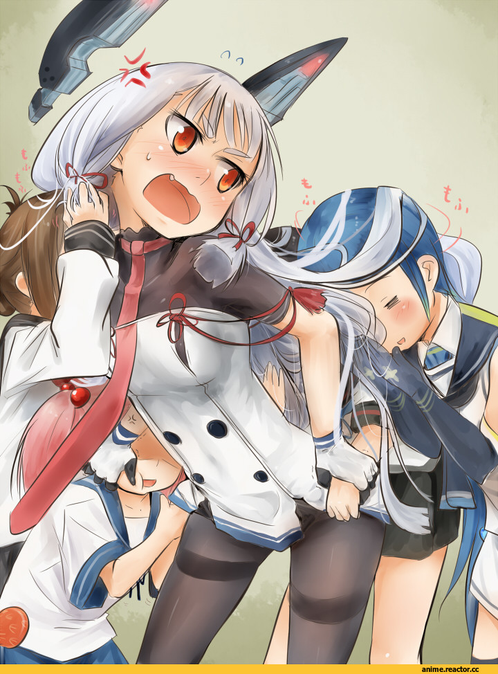 Fubuki (Kantai Collection), Kantai Collection, Inazuma (Kantai Collection), Murakumo (Kantai Collection), Samidare, Sazanami (Kantai Collection), Аниме арт, akino shuu, Anime