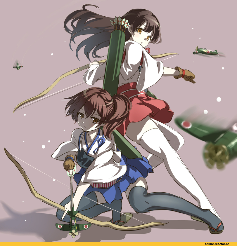 Arudehido, Anime Art, Kaga (Kantai Collection), Kantai Collection, Akagi (Kantai Collection), Anime