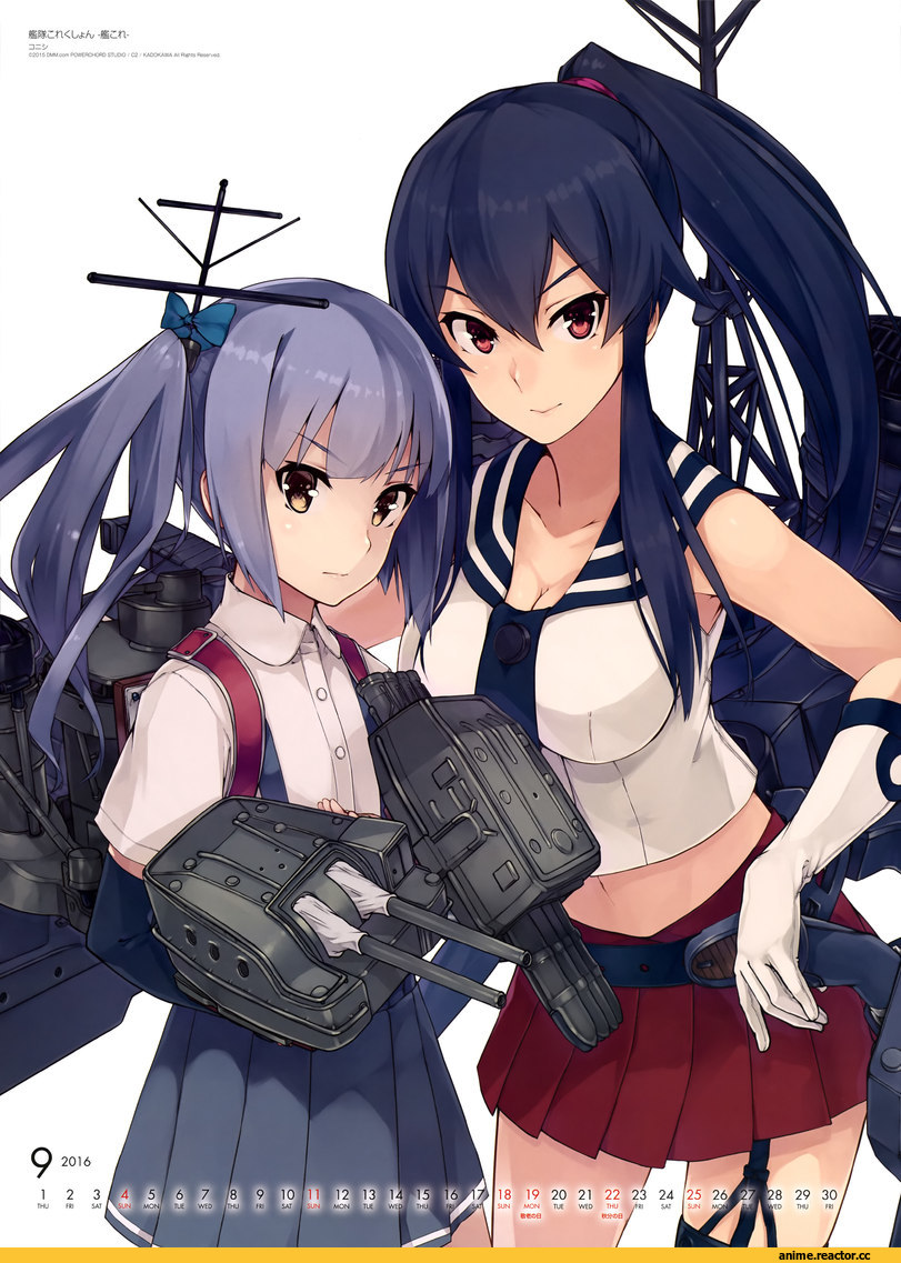 konishi (koconatu), Kongou (Kantai Collection), Kantai Collection, Kasumi (Kantai Collection), yahagi (kantai collection), Anime