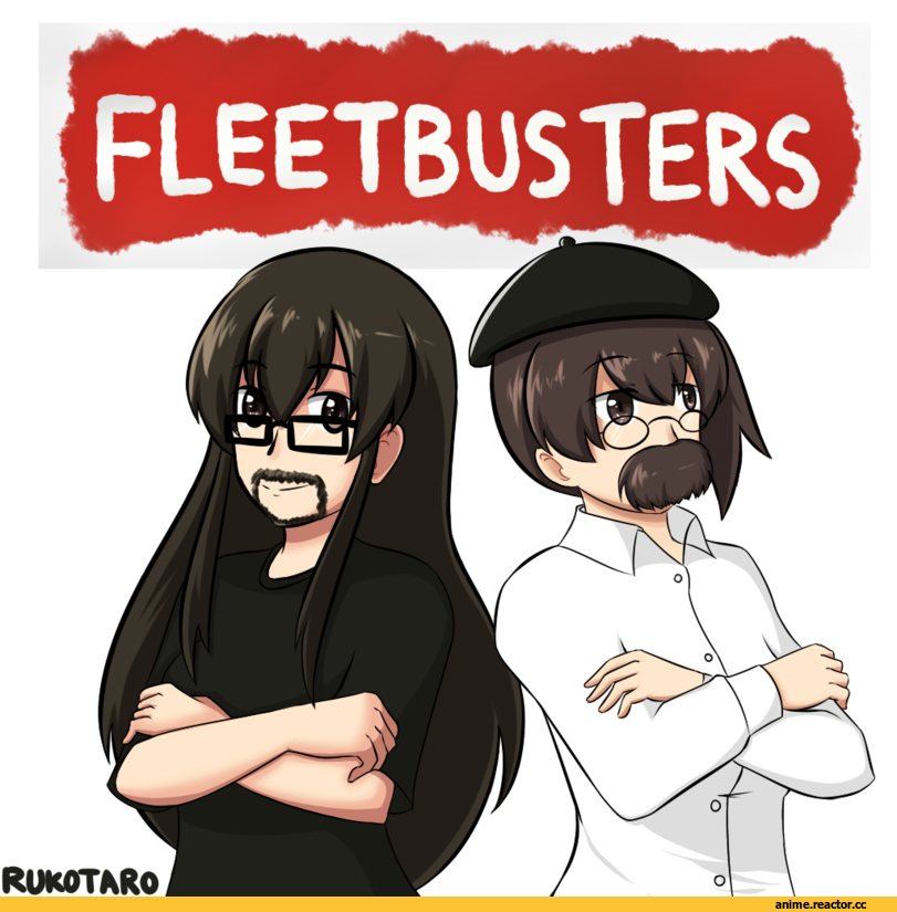 Kantai Collection, Mythbusters, crossover, Akagi (Kantai Collection), Kaga (Kantai Collection), Anime Art, Rukotaro, Anime