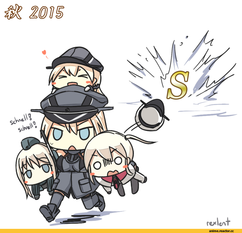 rexlent, Bismarck (Kantai Collection), Kantai Collection, Prinz Eugen (Kantai Collection), U-511 (Kantai Collection), graf zeppelin (kantai collection), Anime