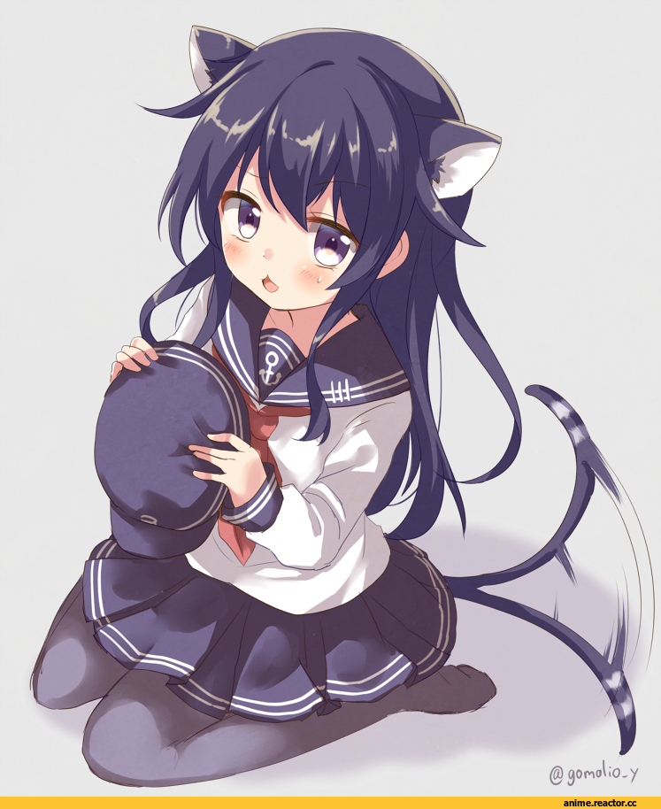 Kantai Collection, akatsuki (kantai collection), Anime Art, emilion, Animal Ears, neko, Anime