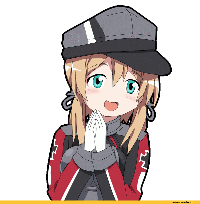 Prinz Eugen, Kantai Collection, anime gif, hangaku, Anime