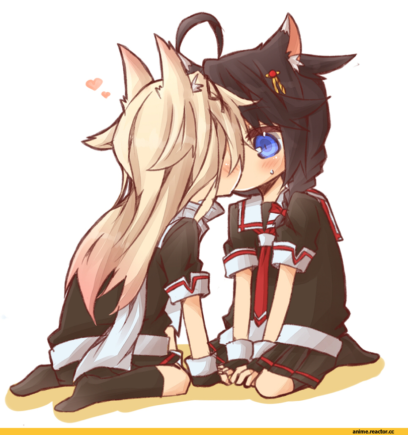 Shigure (Kantai Collection), Kantai Collection, Yuudachi, nekomimi, Animal Ears, Shoujo Ai, Anime