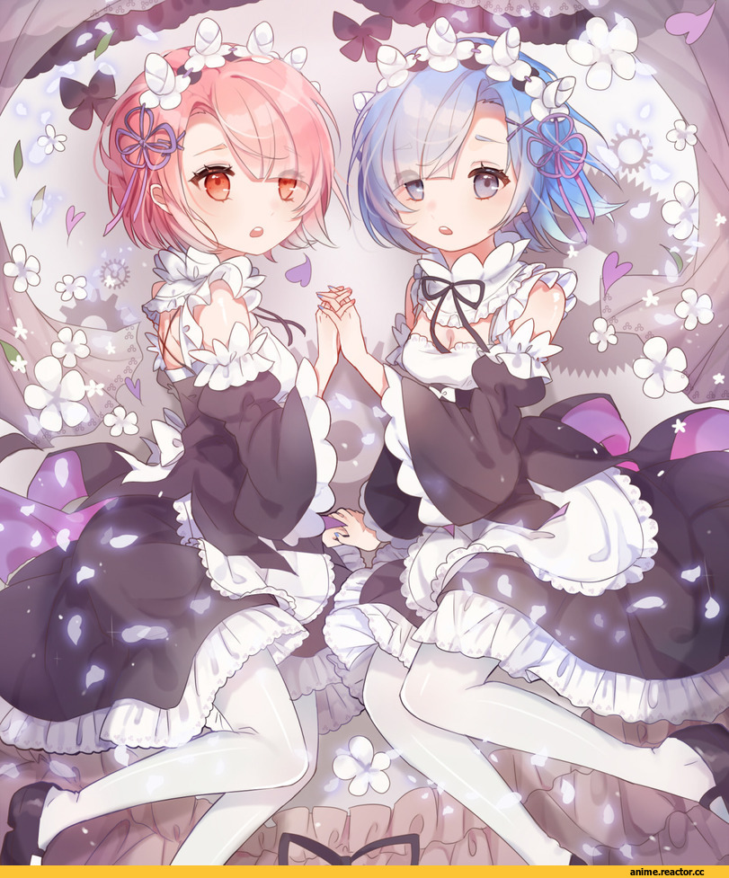 Rem (re zero), Re Zero Kara Hajimeru Isekai Seikatsu, Ram (Re Zero), herb (artist), Anime