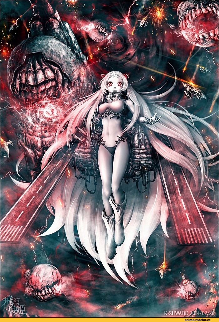 Airfield Hime, Kantai Collection, enemy aircraft (kantai collection), escort fortress (kantai collection), Аниме арт, kei-suwabe, Anime Ero Pantsu, Anime Ero, Anime
