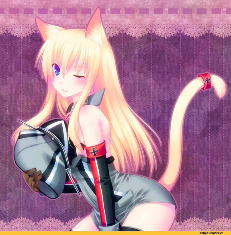 Kantai Collection, Bismarck (Kantai Collection), Anime Art, neko, Animal Ears, Anime