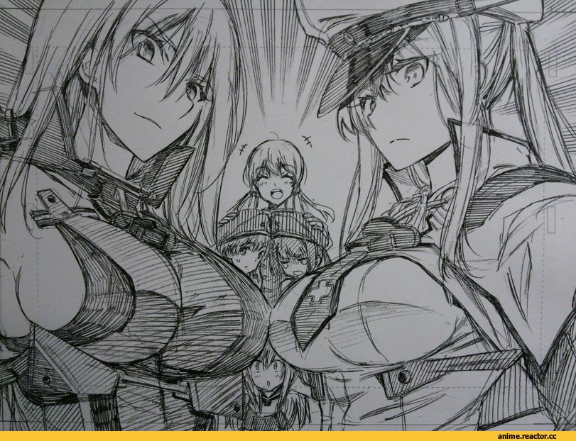 kojima takeshi, Monochrome (Anime), Anime Art, Prinz Eugen (Kantai Collection), Kantai Collection, Bismarck (Kantai Collection), graf zeppelin (kantai collection), Z1 Leberecht Maass (Kantai Collection), Z3 Max Schultz (Kantai Collection), Ro-500 (Kantai Collection), Anime