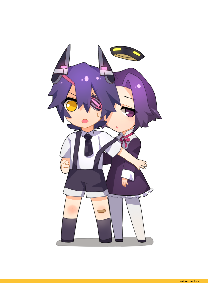 Tatsuta, Kantai Collection, Tenryuu, chibi, hi-inu, Anime