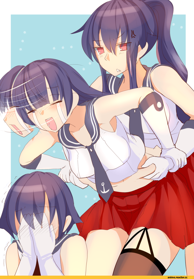 Ishikkoro, Anime Art, Agano, Kantai Collection, Sakawa (Kantai Collection), yahagi (kantai collection), Anime