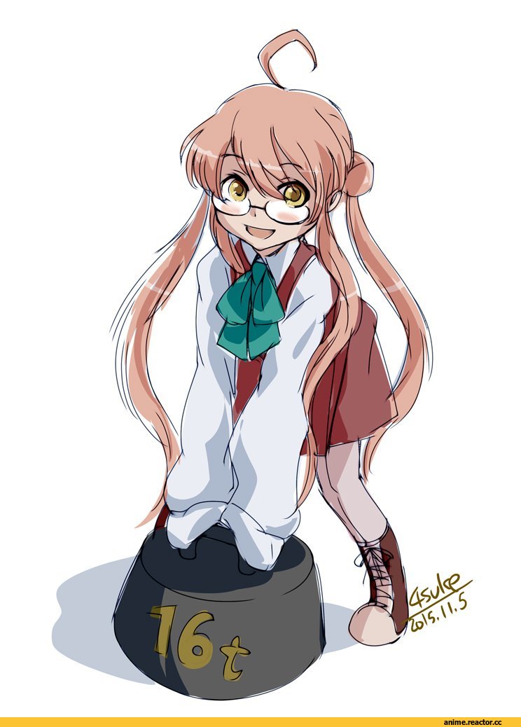 Makigumo, Kantai Collection, Anime Art, 4suke, Megane, Anime