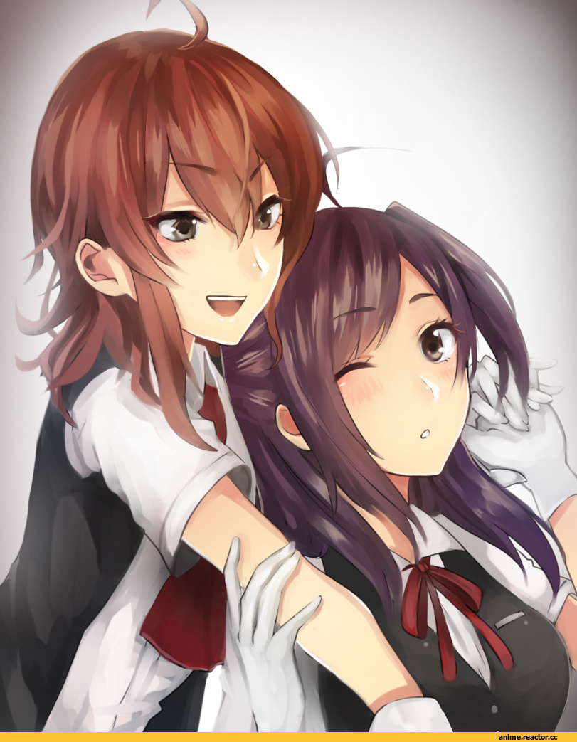 Kantai Collection, Arashi (Kantai Collection), Hagikaze (Kantai Collection), Anime Art, 328 (artist), Anime