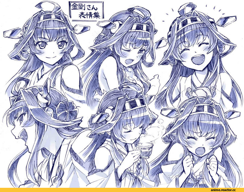 sakino shingetsu, Anime Art, Kongou (Kantai Collection), Kantai Collection, Anime