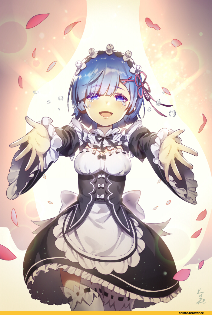 Re Zero Kara Hajimeru Isekai Seikatsu, Rem (re zero), kakiman, Anime Art, Maid, Anime