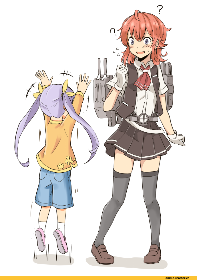 Kantai Collection, Non Non Biyori, Arashi (Kantai Collection), Miyauchi Renge, crossover, Anime Art, taishi (moriverine), Anime