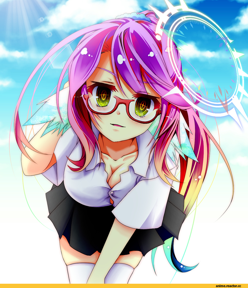 Jibril, No Game No Life, mimi0846, Megane, Anime