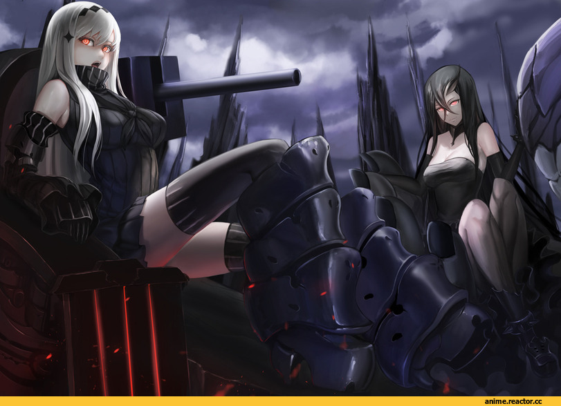 Aircraft Carrier Water Oni, Kantai Collection, Battleship Water Oni, sturmjager, Anime Art, Anime