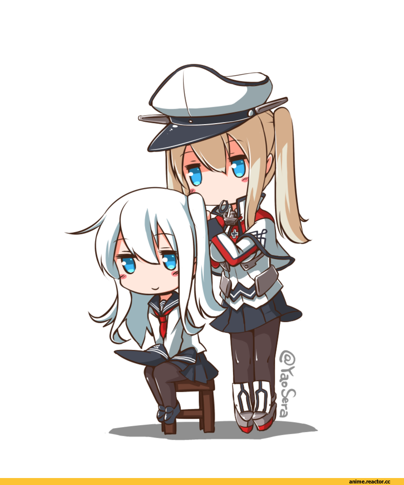 Kantai Collection, graf zeppelin (kantai collection), Hibiki (Kantai Collection), Anime Art, yaosera, Anime