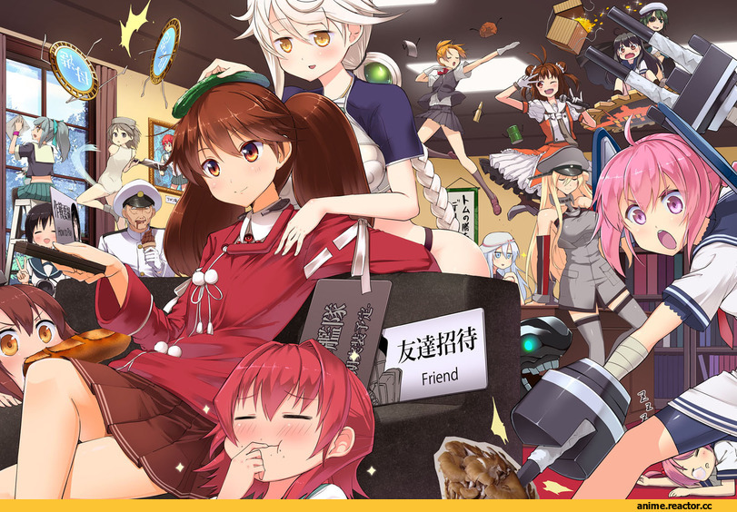 Admiral (Kantai Collection), Bismarck (Kantai Collection), Fubuki (Kantai Collection), Verniy, Kiso, Naka (Kantai Collection), Ryuujou, Ushio (Kantai Collection), Yukikaze, Yuubari, Anime, Kantai Collection, nueco, Nenohi (Kantai Collection), Kinu (Kantai Collection), Maru-yu, Maikaze (Kantai Collection), Sazanami (Kantai Collection), Unryuu (Kantai Collection)