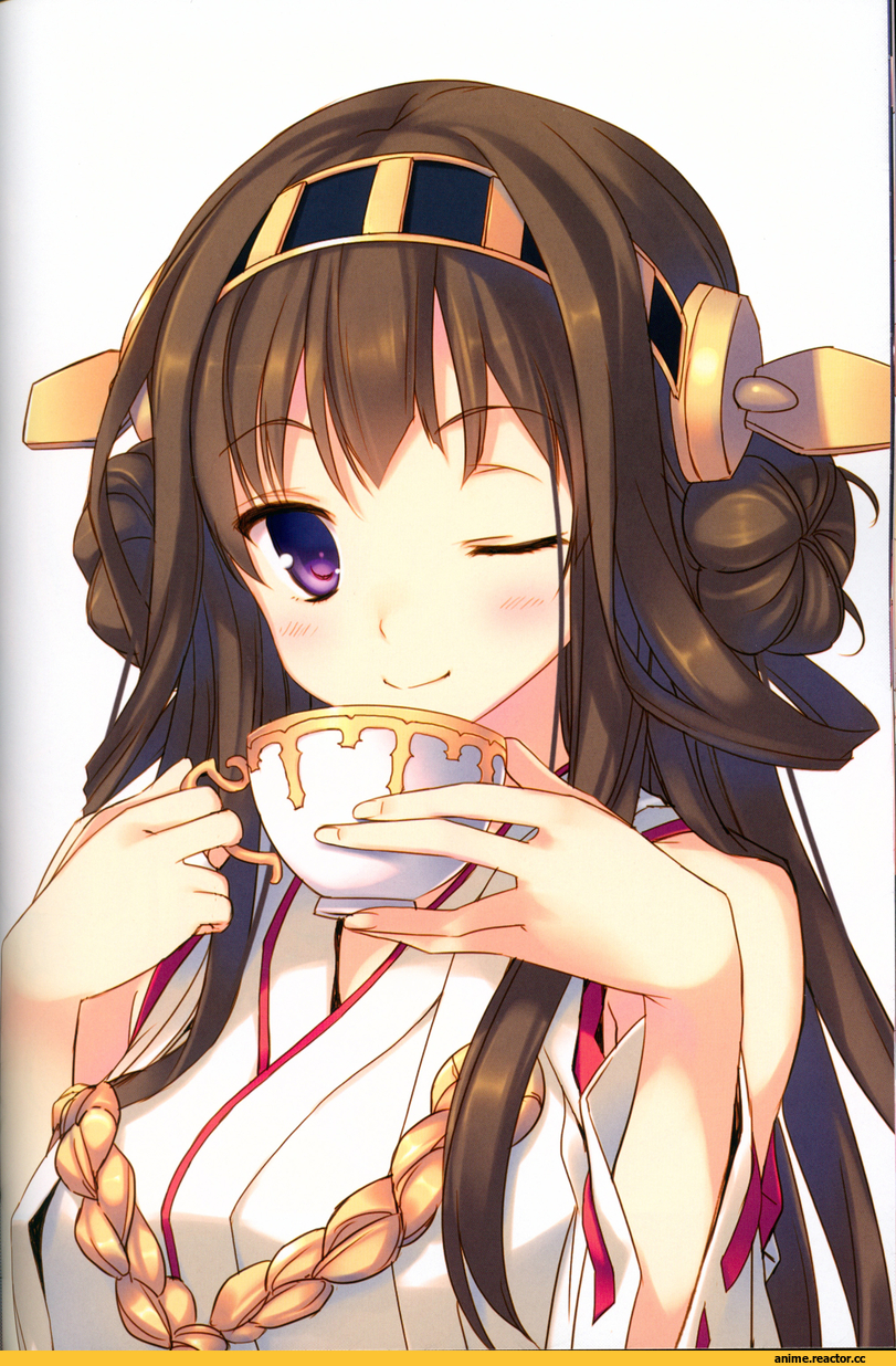 Kongou (Kantai Collection), Kantai Collection, Anime Art, tatami to hinoki (wasabi), Anime