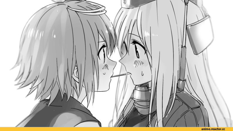 Kinosuke (Sositeimanoga), Anime Art, i-58, U-511 (Kantai Collection), Kantai Collection, Pocky, Monochrome (Anime), Anime