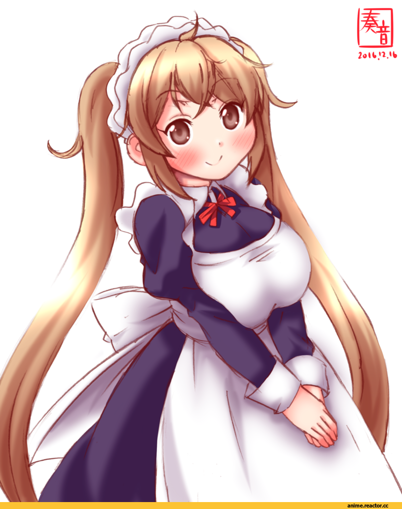Kantai Collection, Murasame (Kantai Collection), kanon (kurogane knights), Anime Art, Maid, Large Breasts (Anime), Anime