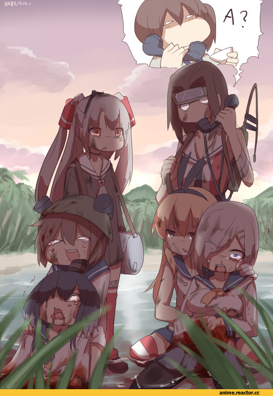 silver bell (artist), Amatsukaze (Kantai Collection), Kantai Collection, shimakaze (kantai collection), Hamakaze (Kantai Collection), Jintsuu (Kantai Collection), Kaga (Kantai Collection), Tokitsukaze (Kantai Collection), Yukikaze (Kantai Collection), Anime
