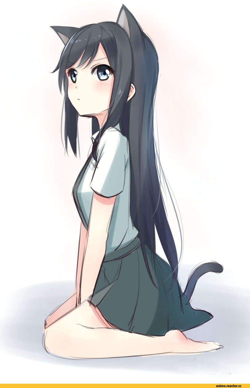 Asashio, Kantai Collection, karumayu, nekomimi, Animal Ears, Anime Art, Anime