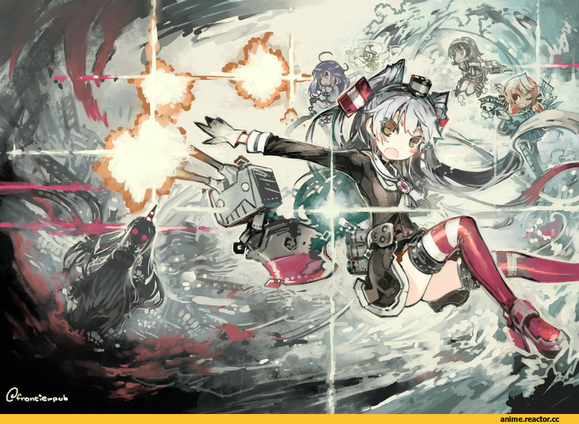 Amatsukaze (Kantai Collection), Kantai Collection, Akashi (Kantai Collection), Seaport Hime, Taigei (Kantai Collection), Tanikaze (Kantai Collection), konno takashi (frontier pub), Anime