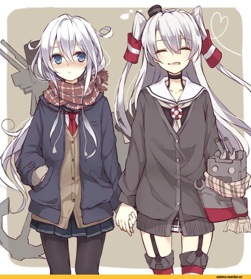 berukko, Hibiki (Kantai Collection), Kantai Collection, Amatsukaze (Kantai Collection), Anime