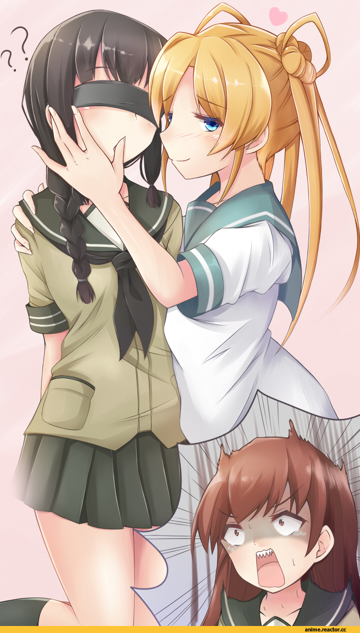 doyachii, Shoujo Ai, Abukuma, Kantai Collection, kitakami, ooi, Anime