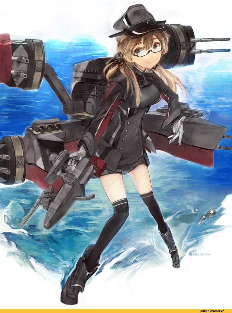 aika warazu, Prinz Eugen, Kantai Collection, Megane, Anime