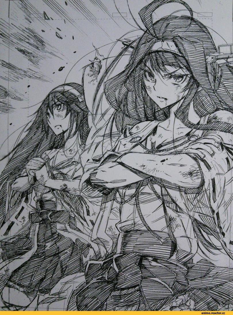 kojima takeshi, Kongou (Kantai Collection), Kantai Collection, Haruna (Kantai Collection), Anime Paint, Anime Art, Monochrome (Anime), hiei (kantai collection), Kirishima (Kantai Collection), Anime